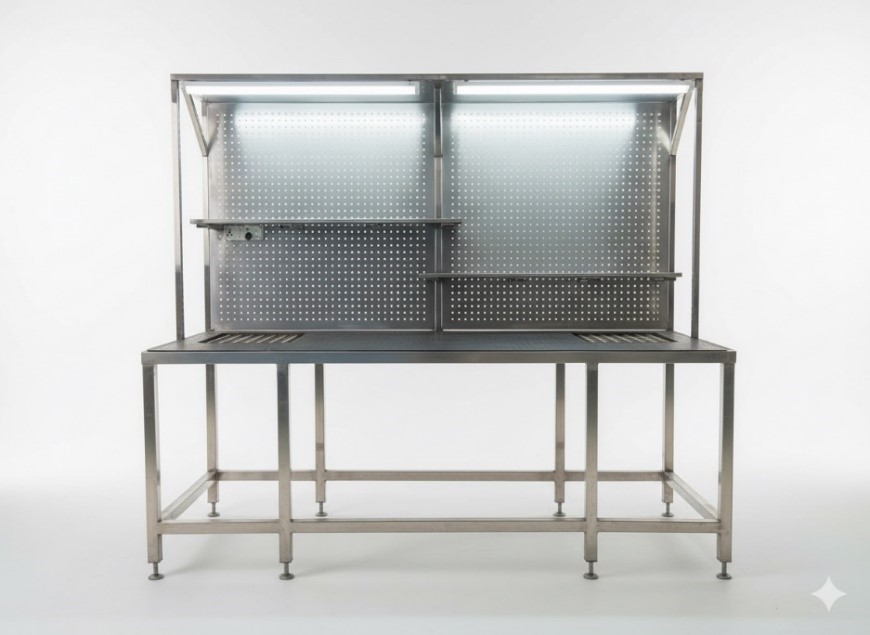 Heavy-Duty Stainless-Steel Workbench