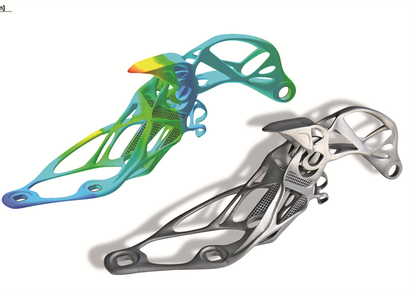 Before-and-after CAD showing deformation compensation